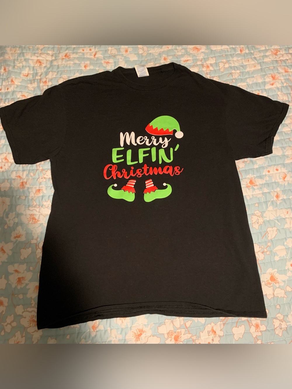 Gildan Black Adult L/GG Cotton T-Shirt with Tag